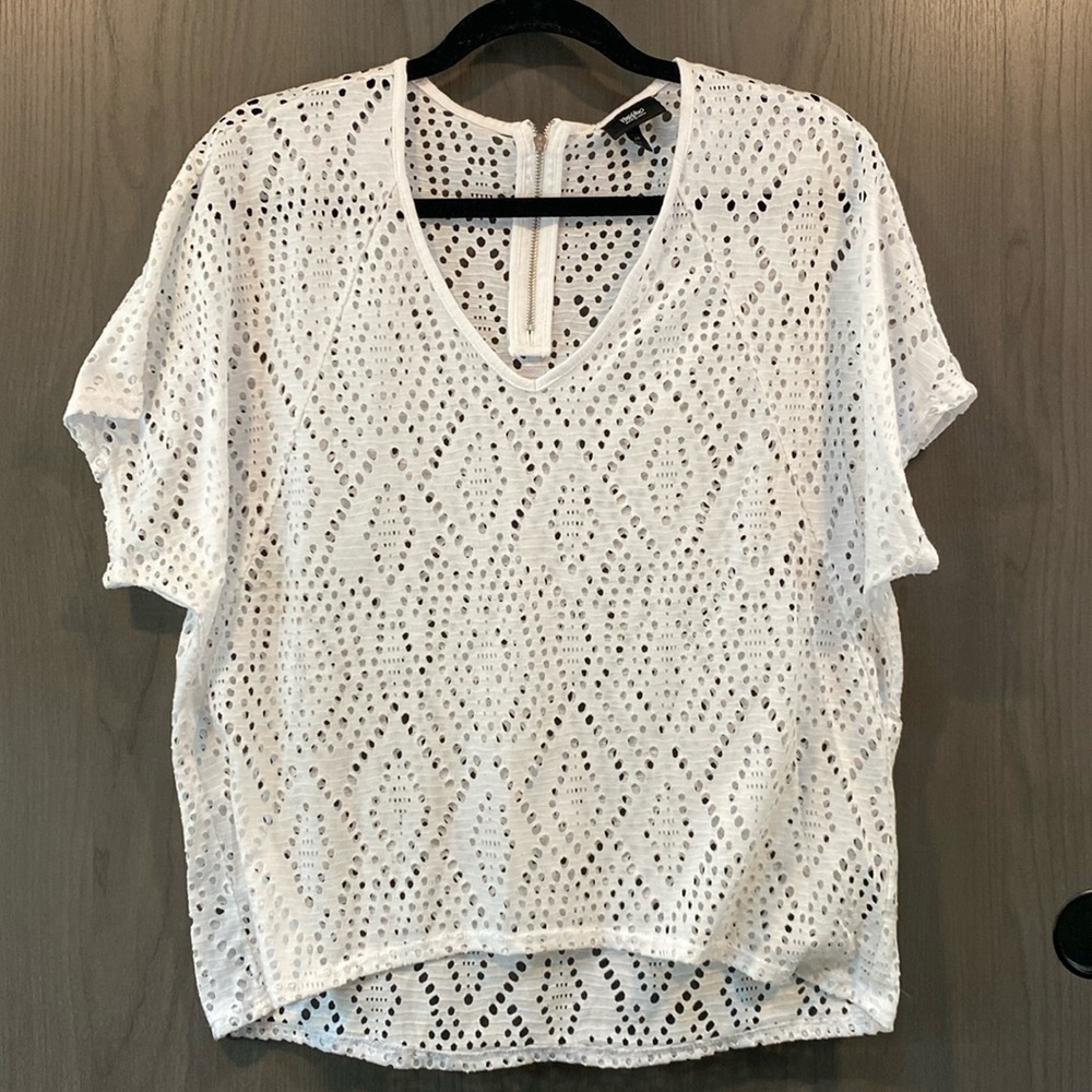 Mossimo White Batwing Cover-up Shirt